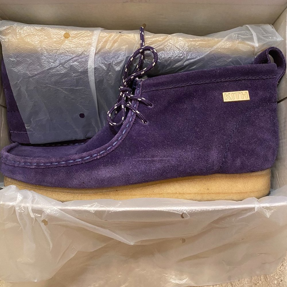 Kith Mens Clarks Wallabee Collaboration Purple/Cream